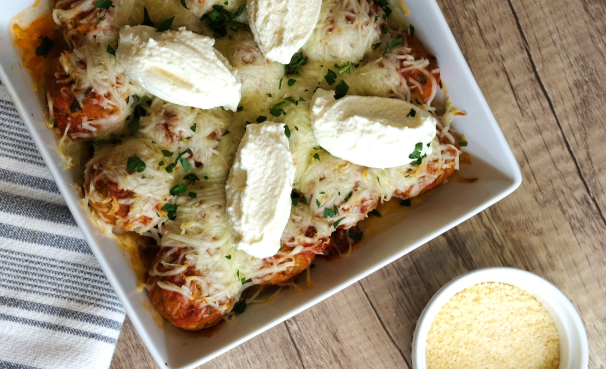 Ricotta Meatball Bake