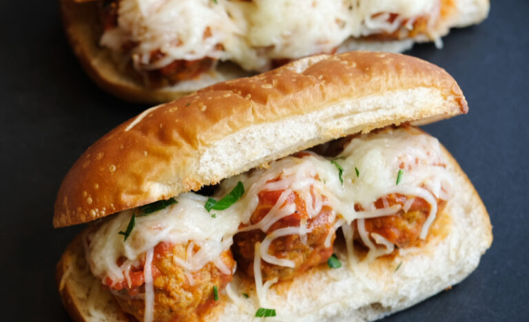Sheet Pan Marinara Meatball Subs Recipe