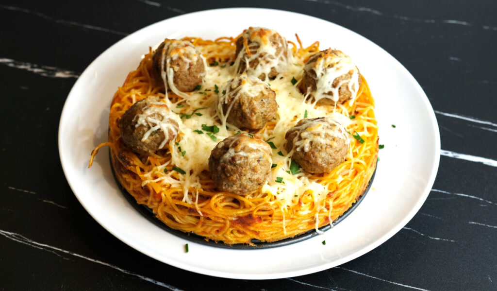 Spaghetti Meatball Pie