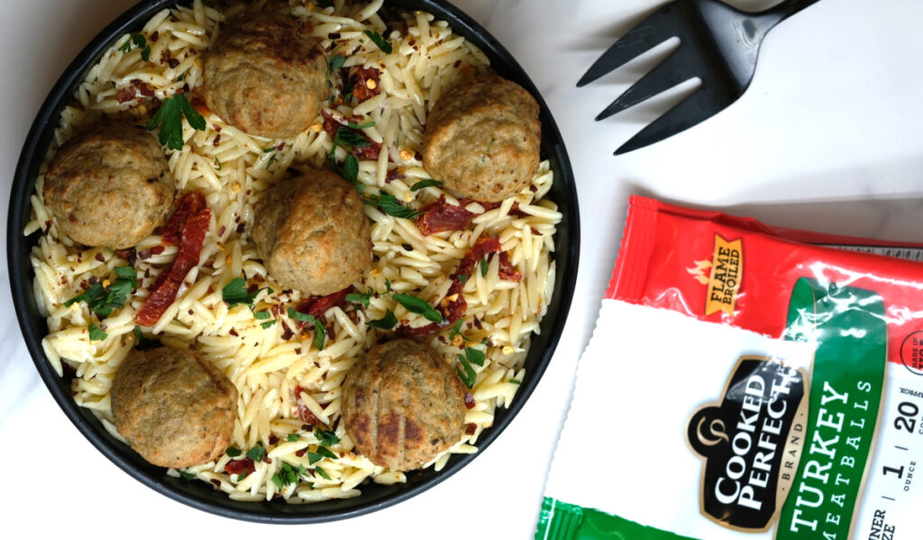 Marry Me Turkey Meatballs with Orzo Pasta