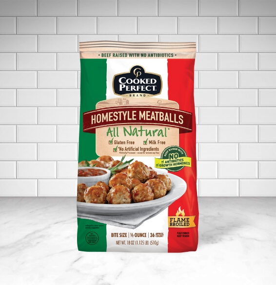 Cooked Perfect All Natural Homestyle Meatballs