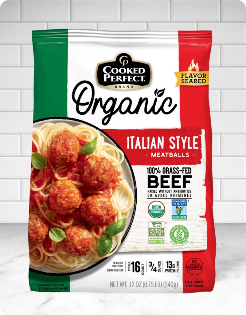 Cooked Perfect Organic Italian Style Meatballs
