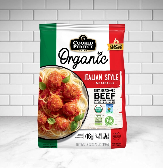 Cooked Perfect Organic Italian Style Meatballs