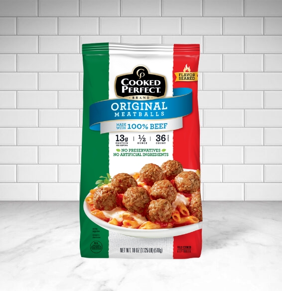 Cooked Perfect Original All Beef Meatballs