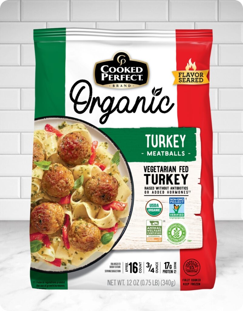 Cooked Perfect Organic Turkey Meatballs